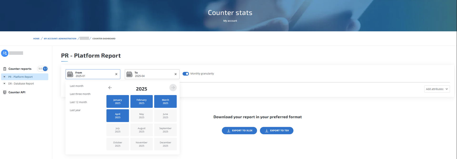 Customer Interface Counter Updates to the IMAIOS COUNTER Platform